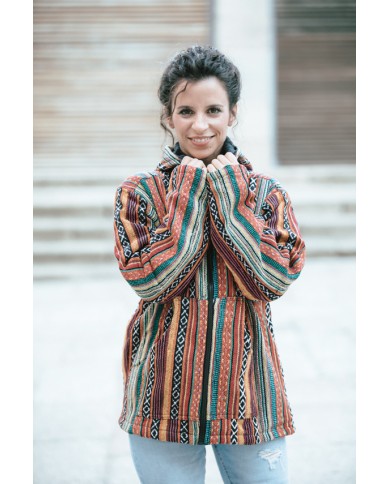 Chaqueta polar chevrons multicolor